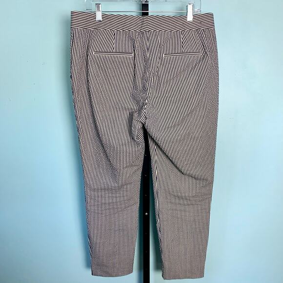 Ann Taylor Seersucker Devin Fit Ankle Pant Size 10 - Picture 7 of 8